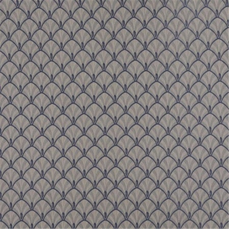 Designer Fabrics 54 in. Wide - Blue And Beige Fan Jacquard Woven Upholstery Fabric D300